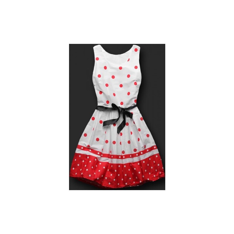 Dámské šaty Librae bílo-červené - bílá