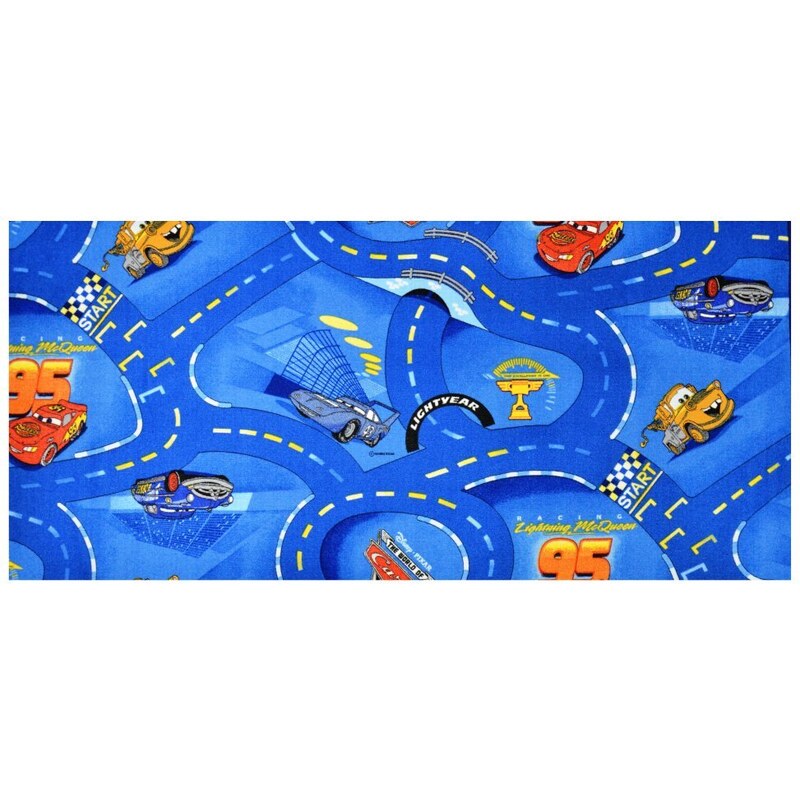 Vopi Dětský koberec Cars, 95x200 cm - modrý