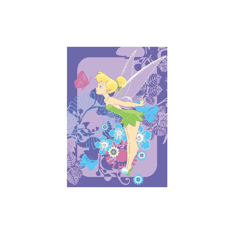 VOPI Dětský koberec Fairies Tink Tropical fialový 95x133 cm
