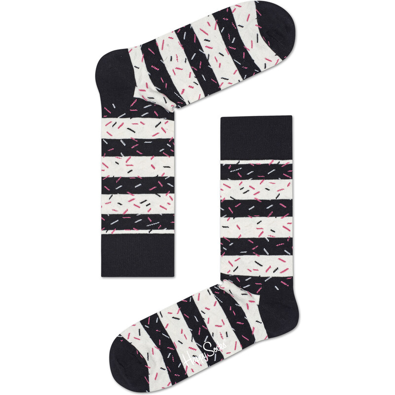 Happy Socks Sprinkle Stripe Ponožky Černá
