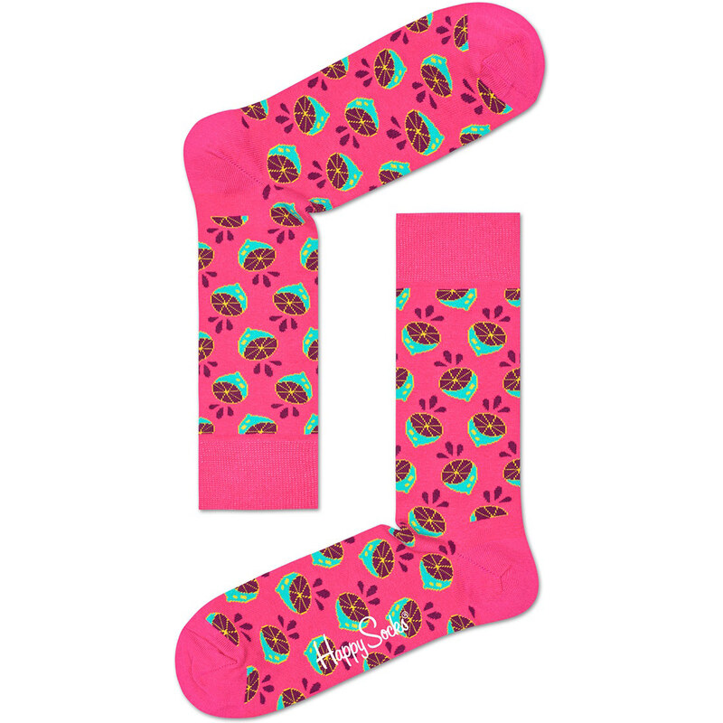 Happy Socks Lime Ponožky Růžová