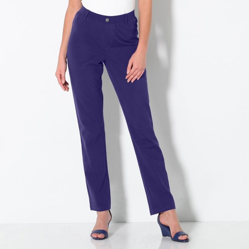 Blancheporte Ultrastrečové úpletové kalhoty fialová