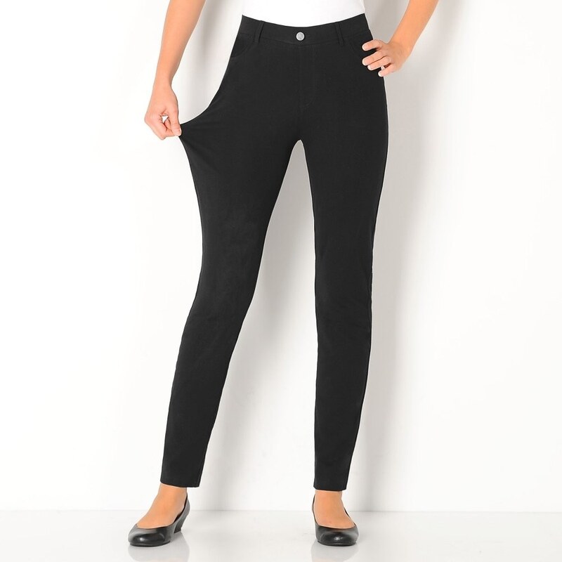 Blancheporte Ultrastrečové úpletové kalhoty černá