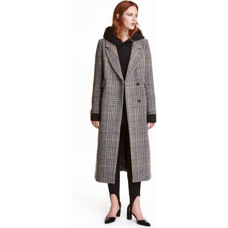 H&M Dlouhý kabát z vlněné směsi