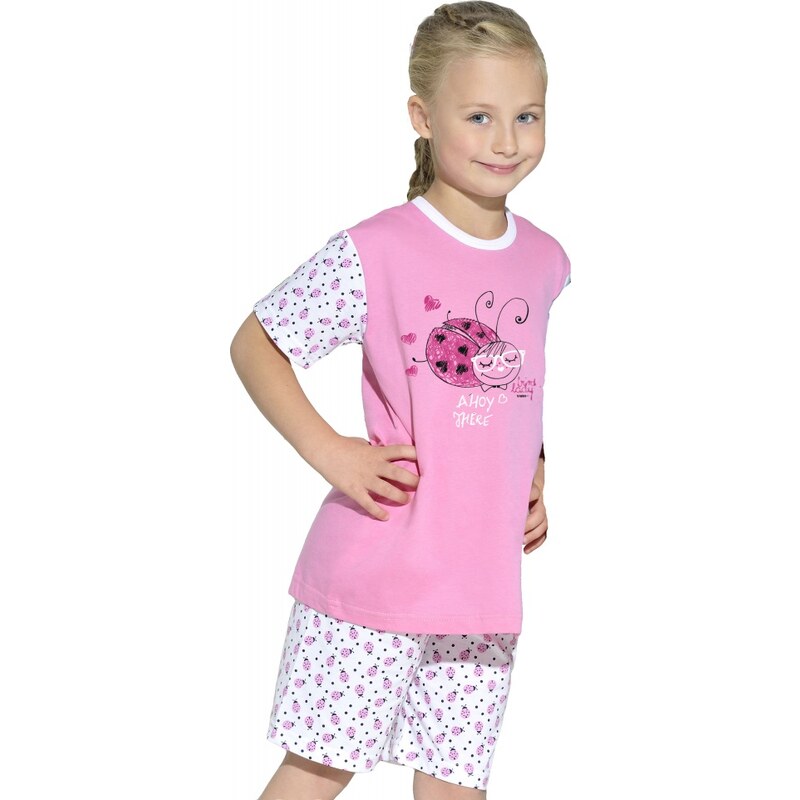 Taro Dětské pyžamo s beruškou růžové