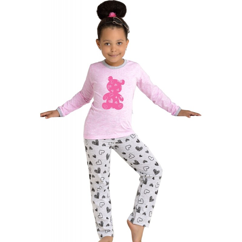 Taro Dětské pyžamo Fifi medvídek růžové
