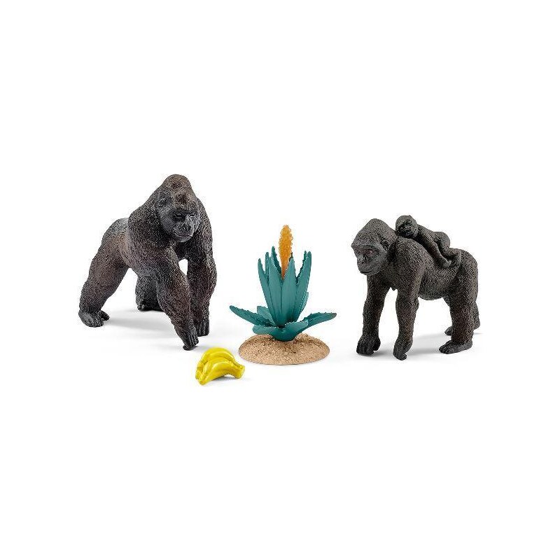 Schleich Svět přírody - gorilí rodinka s mládětem set