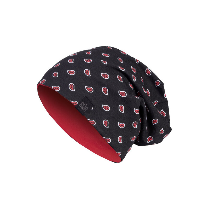 MD Jersey Reversible Beanie Paisley/Red