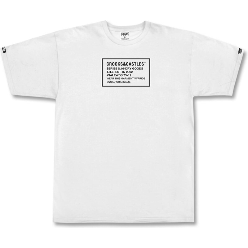 Crooks & Castles Men's Knit Crew T-Shirt Thermo Crks White