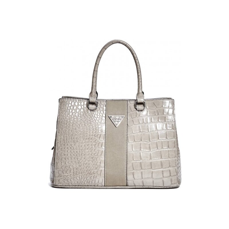 GUESS GUESS Camp Croc-Embossed Girlfriend Satchel - olive