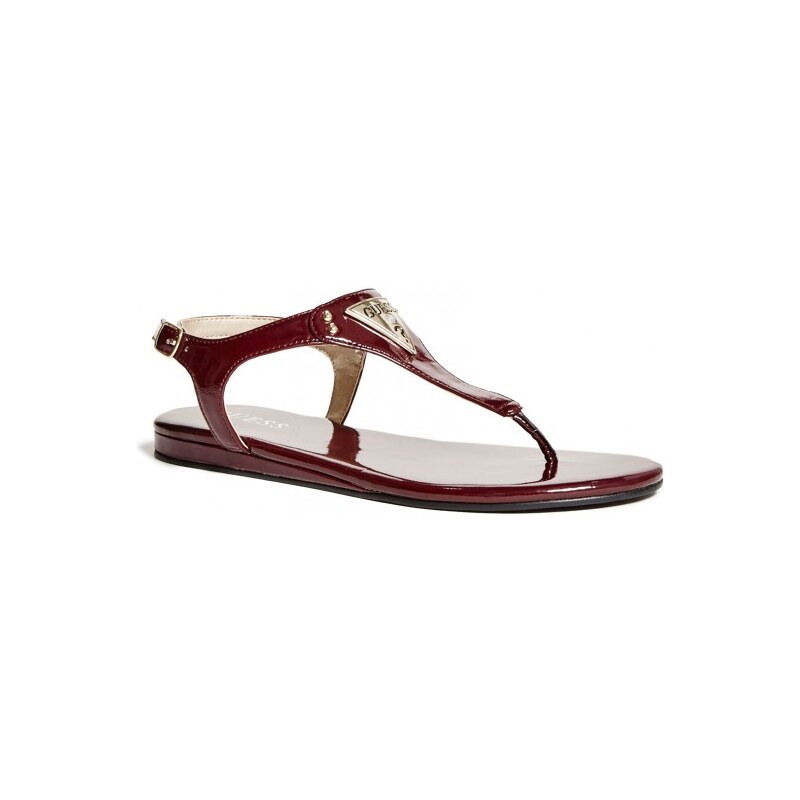 GUESS GUESS Carmela T-Strap Sandals - wine