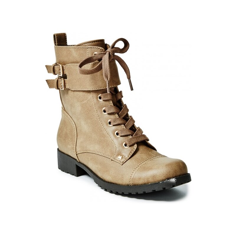 GUESS GUESS Berklee Combat Boots - light natural leather