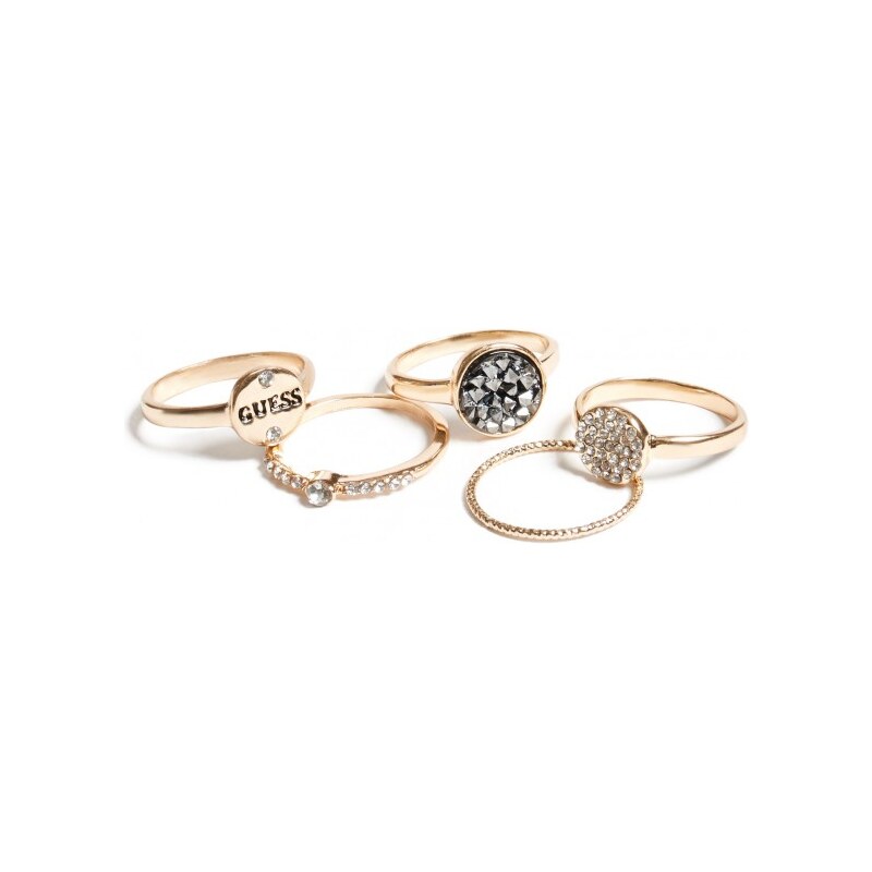 GUESS GUESS Gold-Tone Stackable Ring Set - gold