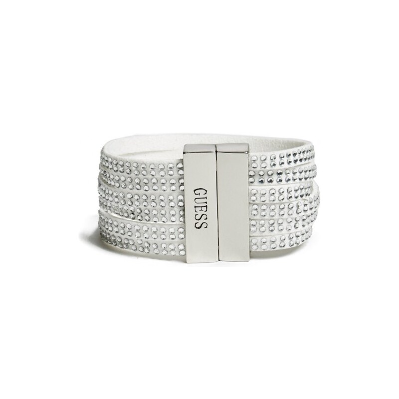 GUESS GUESS Dámský náramek Rhinestone Cuff - bílá