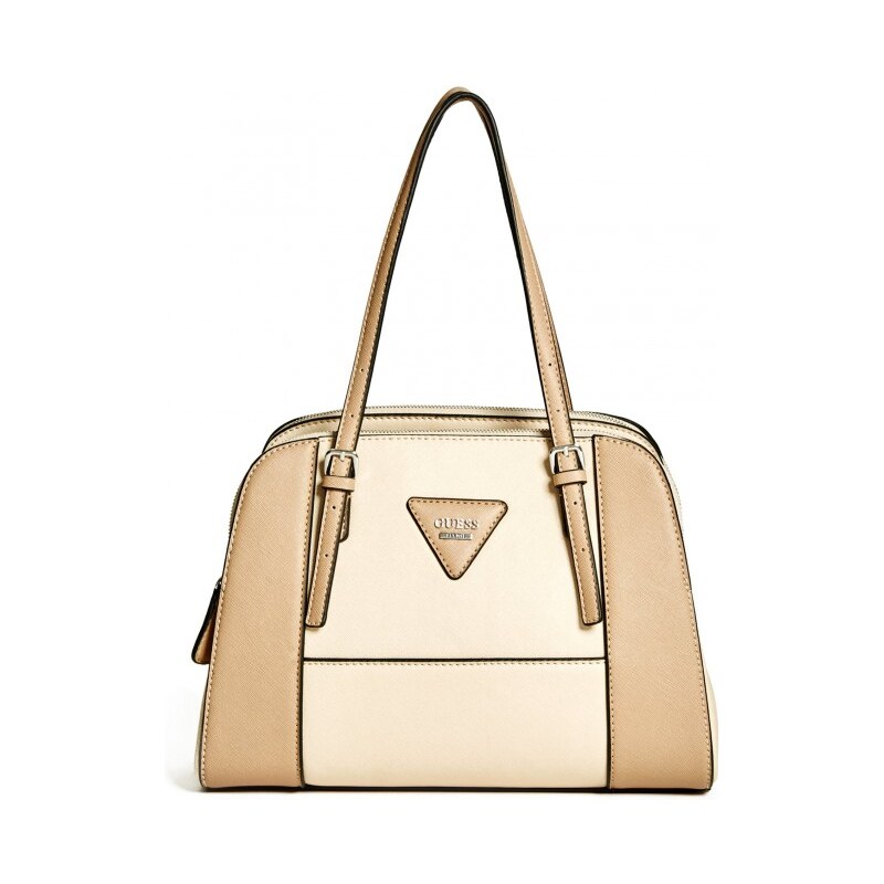 GUESS GUESS Darcie Color-Blocked Satchel - natural multi