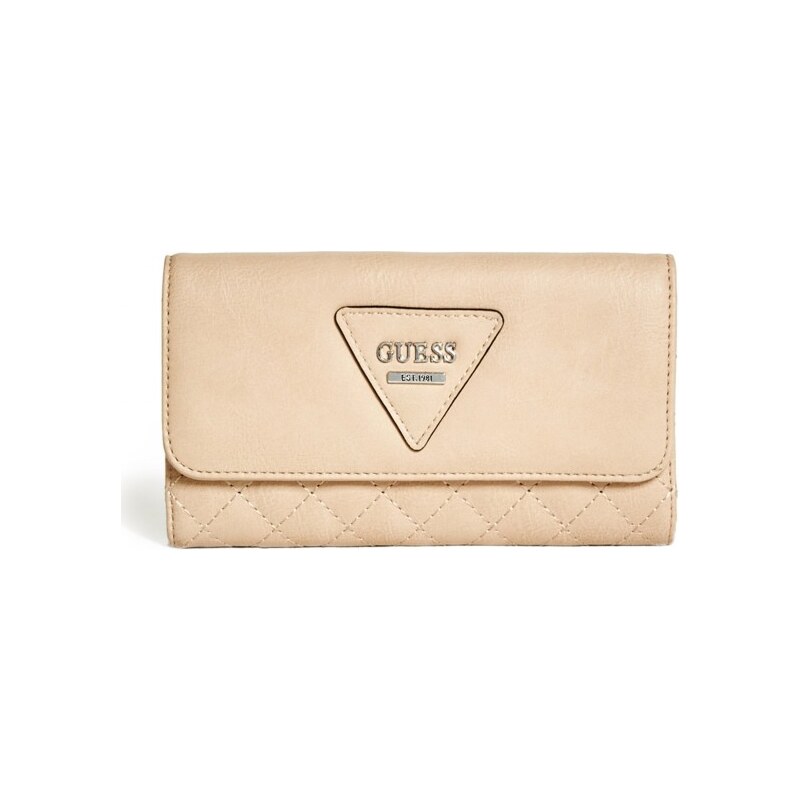 GUESS GUESS Darcie Quilted Slim Wallet - nude