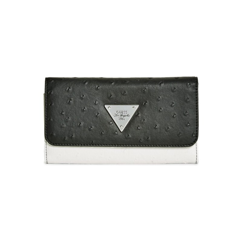 GUESS GUESS Stanwood Ostrich-Embossed Wallet - black multi
