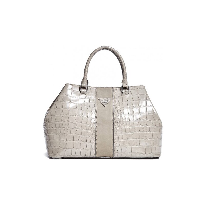 GUESS GUESS Camp Croc-Embossed Trap Tote - olive