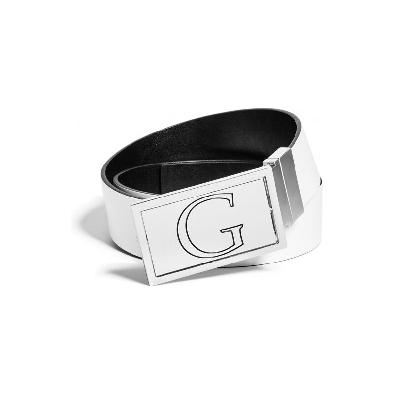 GUESS Reversible Logo Spinner Belt - black/white
