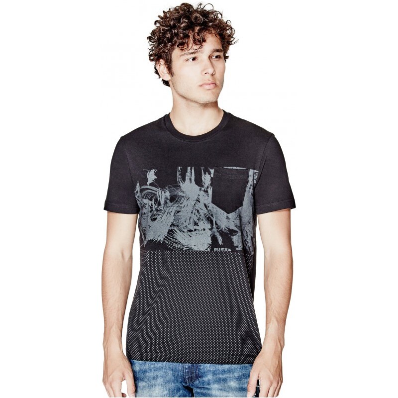 GUESS Linker Graphic Tee - jet black