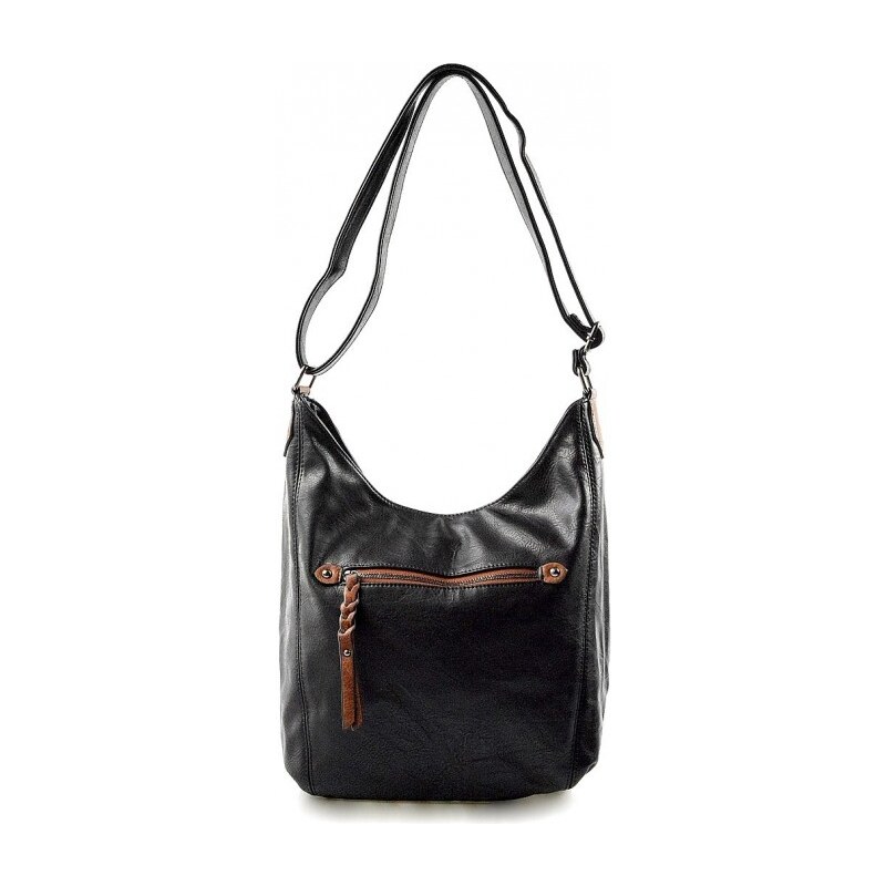 Elegantní černá menší volnočasová kabelka Fit Romina 10099