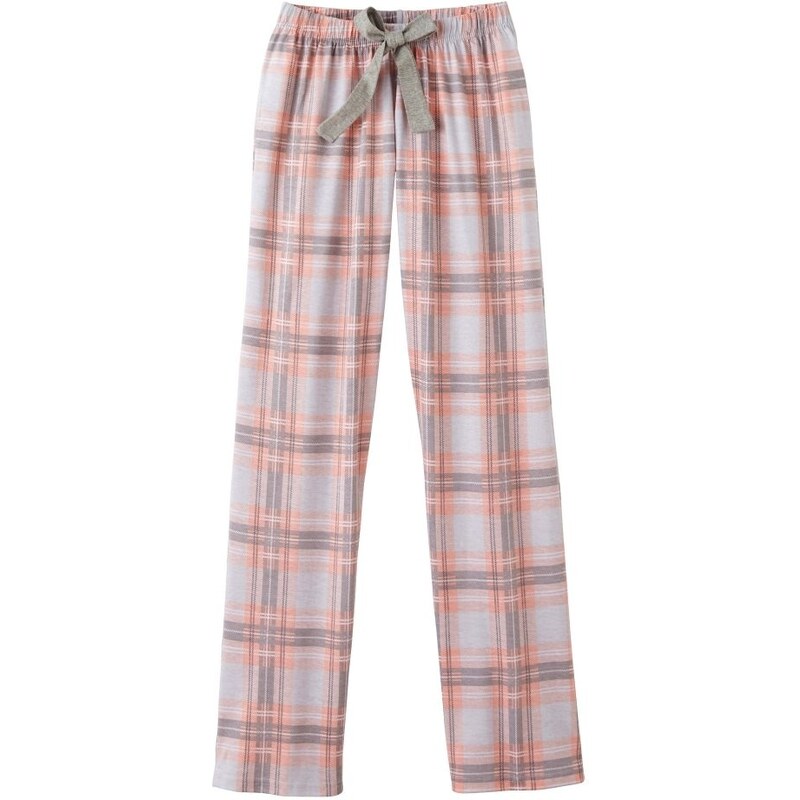 Blancheporte Volnočasové kostkované kalhoty růžová