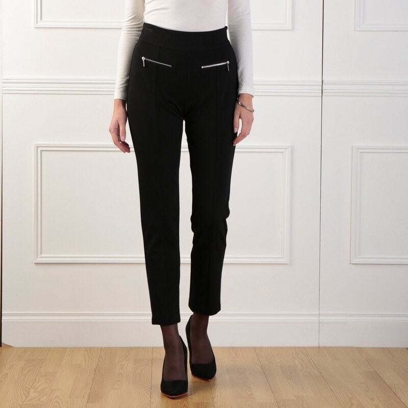 Blancheporte Strečové kalhoty z úpletu Milano černá