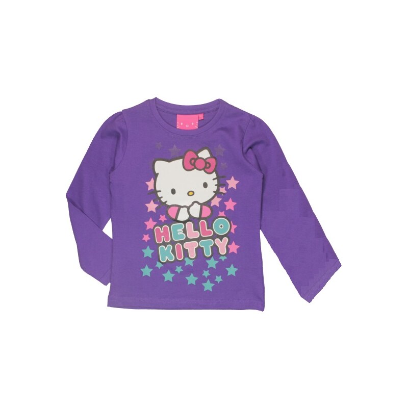 E plus M Dívčí tričko Hello Kitty - fialové