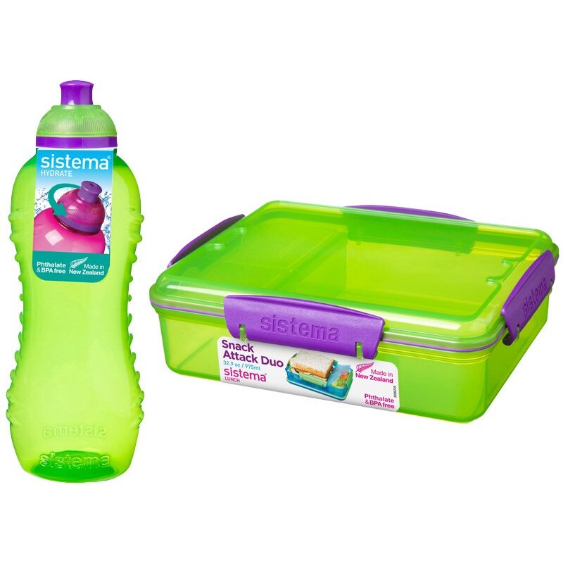 Sistema Obědový set - lahev + box - zelený
