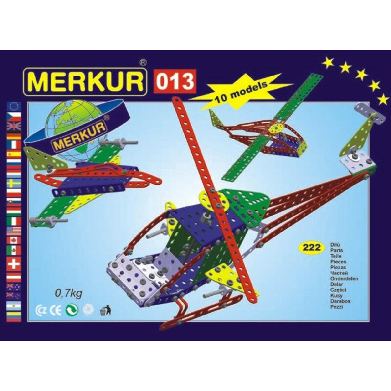Merkur Stavebnice 013 Vrtulník 10 modelů - 222 ks