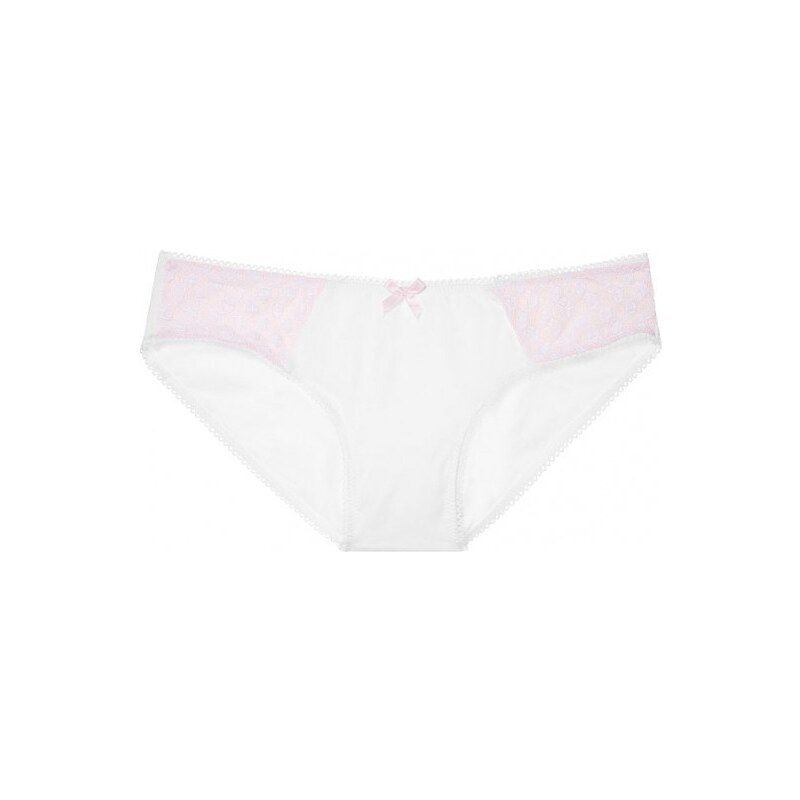 Victoria's Secret Bavlněné kalhotky Polka-Dot Lace Bikini Panty