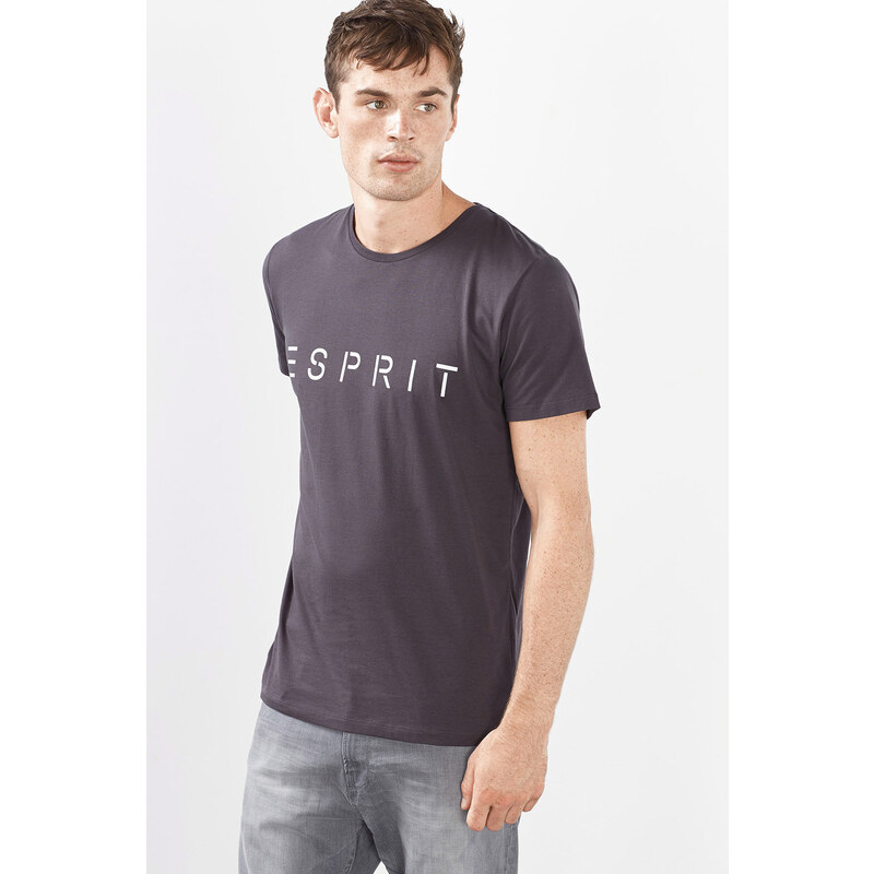 Esprit Tričko z žerzeje s logem, 100% bavlna