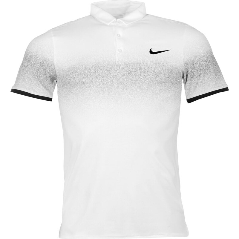 Sportovní polokošile Nike Roger Federer pán. bílá/černá
