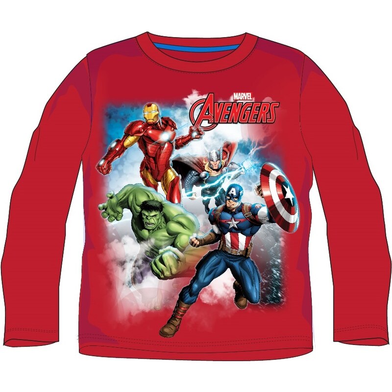 E plus M Chlapecké tričko Avengers - červené