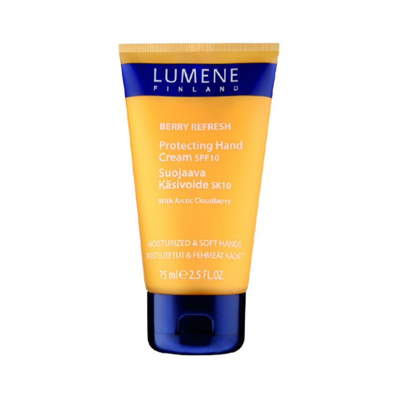 Lumene Ochranný krém na ruce Berry Refresh Cloudberry SPF 10 (Protecting Hand Cream With Arctic Cloudberry) 75 ml