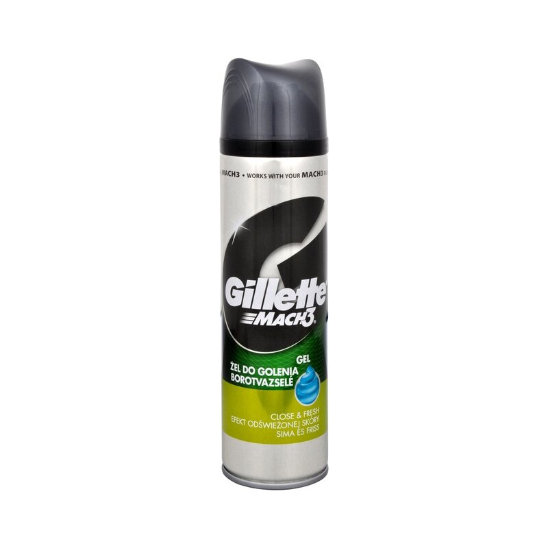 Gillette Gel pro důkladné a osvěžující oholení Mach3 Close & Fresh (Gel) 200 ml