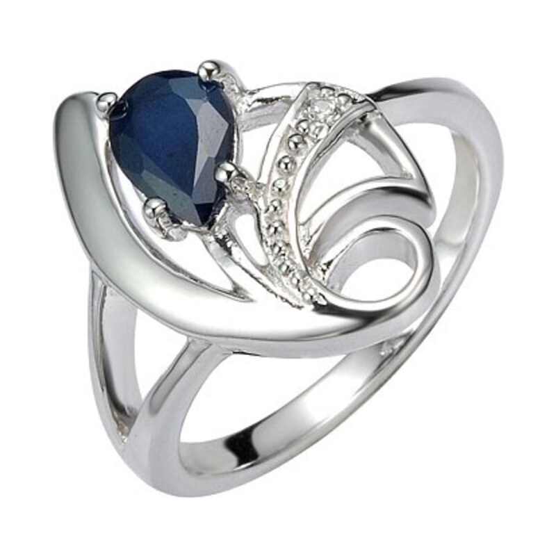 Silvego Stříbrný prsten s přírodním safírem DESIRÉ FNJR0673