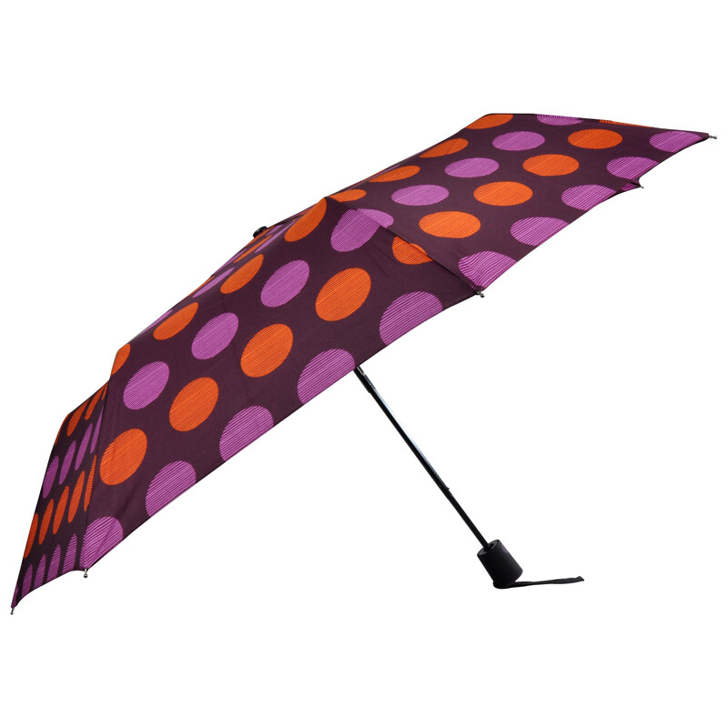 Doppler Dámský skládací vystřelovací deštník Derby Colour Drops - fialový 72065PD16-3