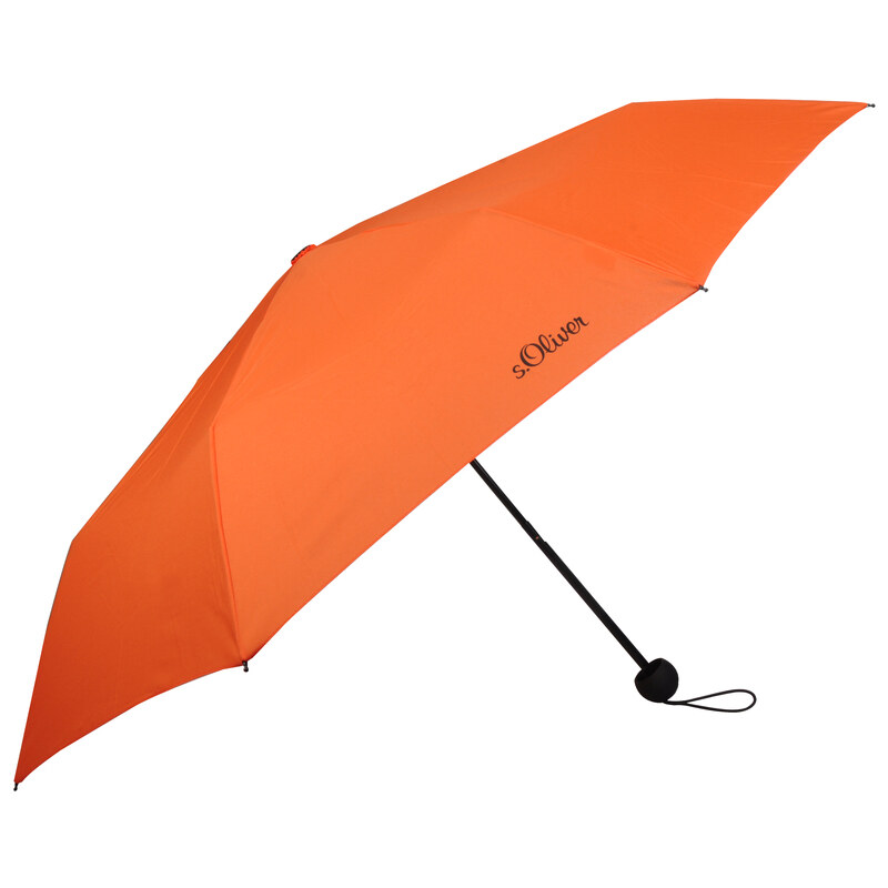 s.Oliver Dámský skládací mechanický deštník Fruit Cocktail - oranžový 70801SO17-4