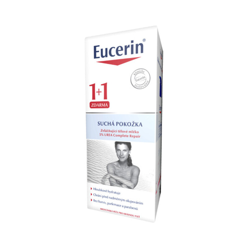 Eucerin Zvláčňující tělové mléko Complete Repair 5 % UREA 1+1 ZDARMA
