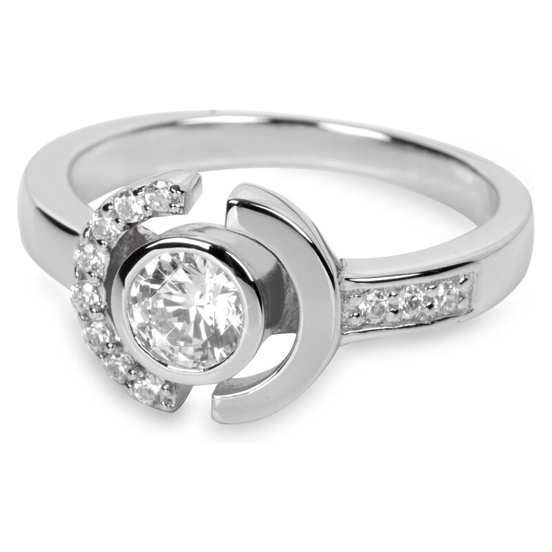 Silver Cat Stříbrný prsten s krystaly SC079