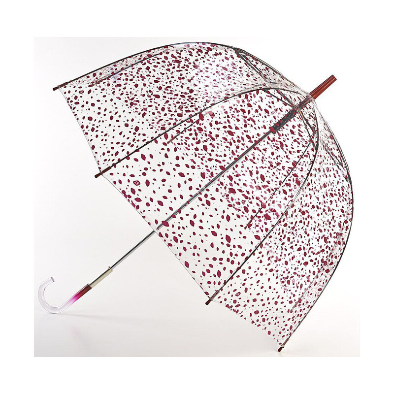 Fulton Dámský průhledný holový deštník Lulu Guinness LG Birdcage 2 Roughly Cut Out Spot L719