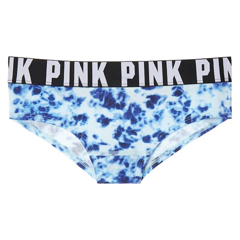 Victoria´s Secret Dámské kalhotky Pink Logo Cheekster modré multi 334-609-5
