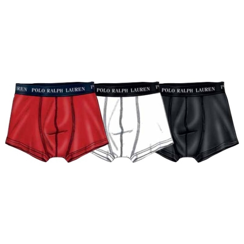 Ralph Lauren Polo Sada boxerek 3 Pack Trunk Red/White/Black 251U3TNK-B6598-VPK09