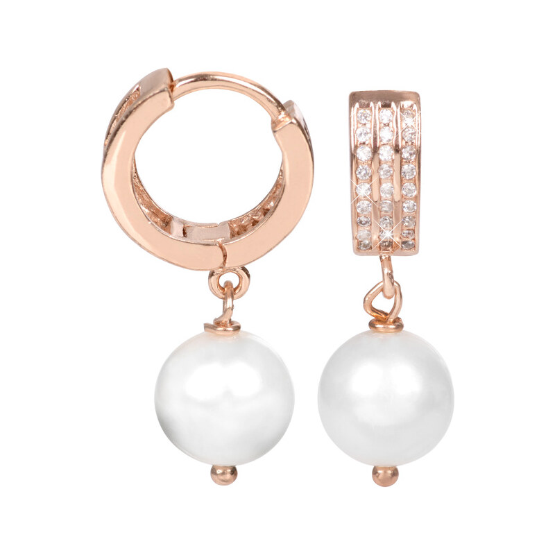 JwL Jewellery Perlové náušnice s bílou pravou perlou JL0100