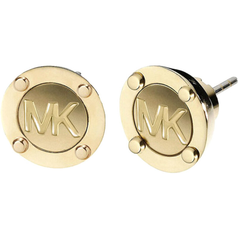 Michael Kors Pozlacené luxusní náušnice s logem MKJ1666710