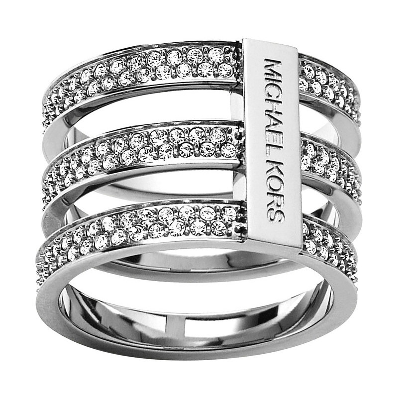 Michael Kors Třířadý prsten s krystaly MKJ3782040