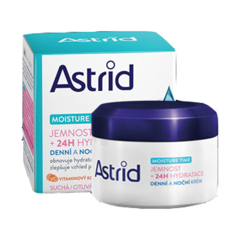 Astrid Zjemňující hydratační denní a noční krém pro suchou a citlivou pleť Moisture Time 50 ml