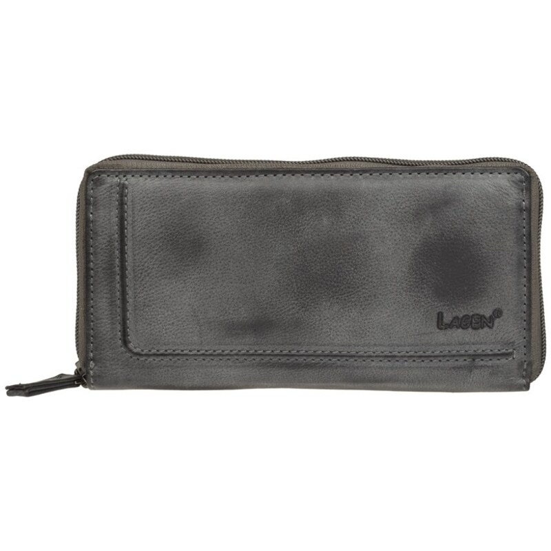 Lagen Dámská šedá kožená peněženka Grey 525