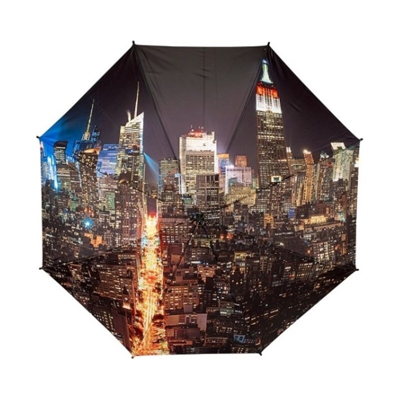 Blooming Brollies Skládací plně automatický deštník Manhattan at Night GCFMAN